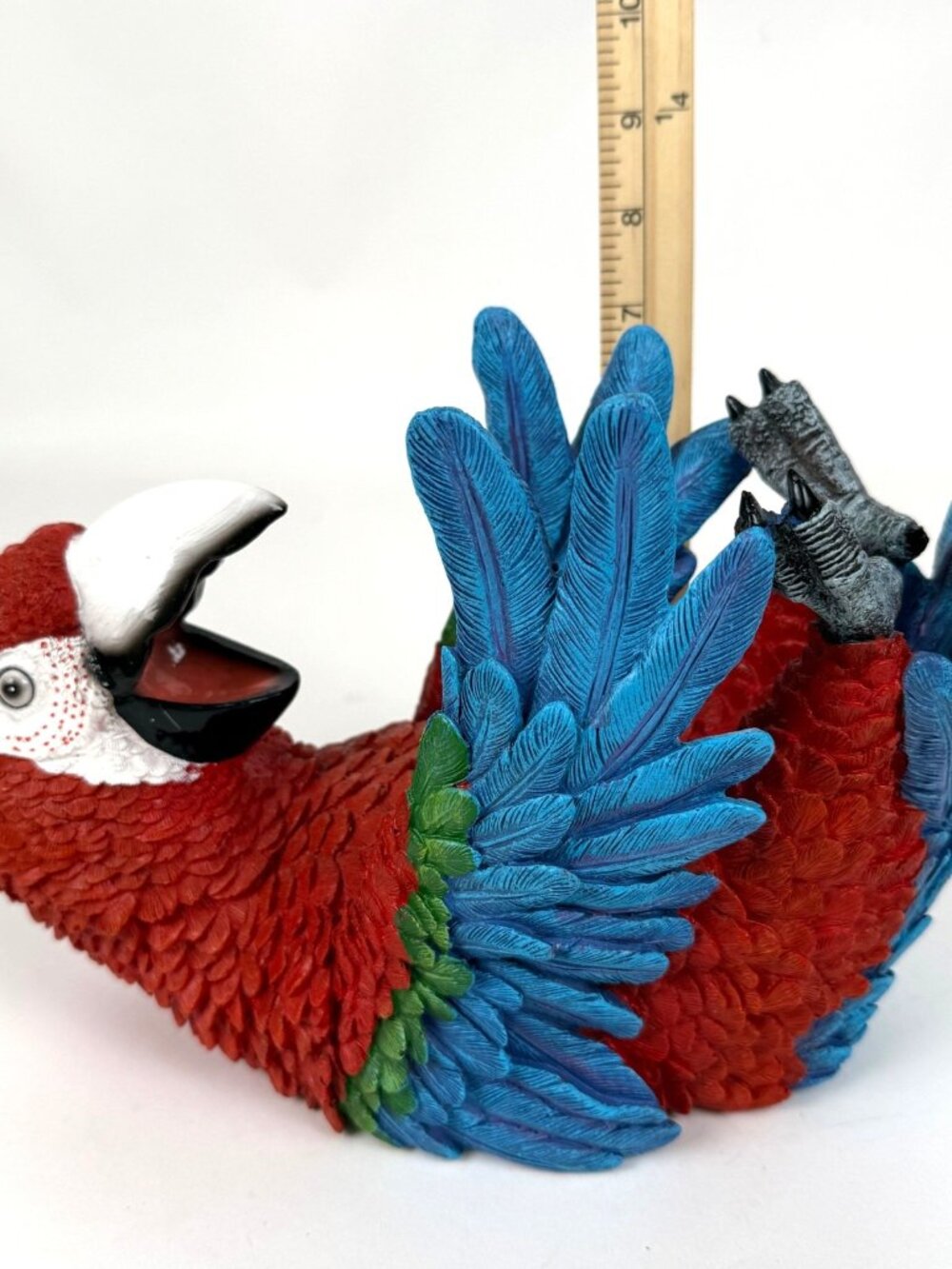 Rio Rainforest Jungle Red Scarlet Macaw Parrot Wine Bottle Holder Caddy Figurine - Picture 9 of 9